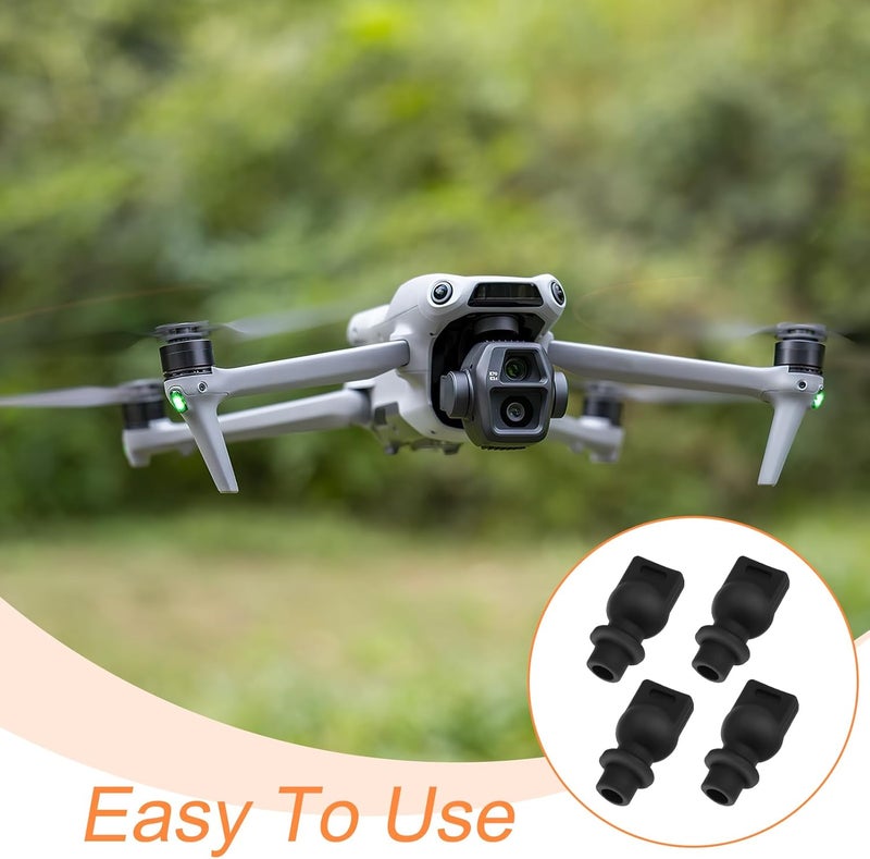 Dedoda 4 قطع كرة ممتص الصدمات متوافقة مع DJI Avata 2/DJI Mavic 3/Mavic 3 Pro/Air 3، مجموعة إصلاح وسادة التخميد مع مفك براغي وملاقط، قطع غيار طائرات الدرون ملحقات كاميرا الجيمبال (أسود) - Image 4
